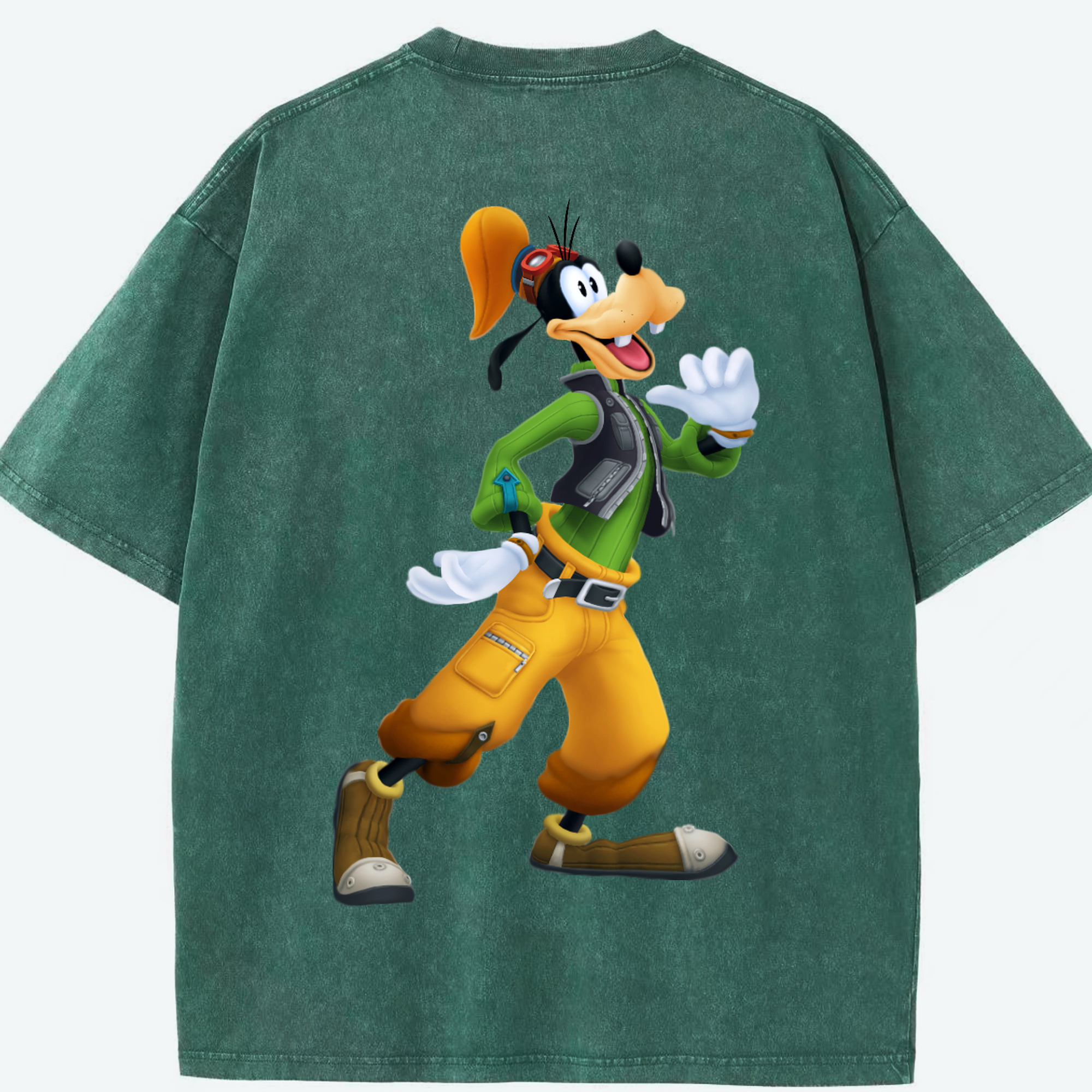 （画像用） ミッキーマウス Mickey Mouse 綿100% ヴィンテージ風 半袖Tシャツ（背面プリント）